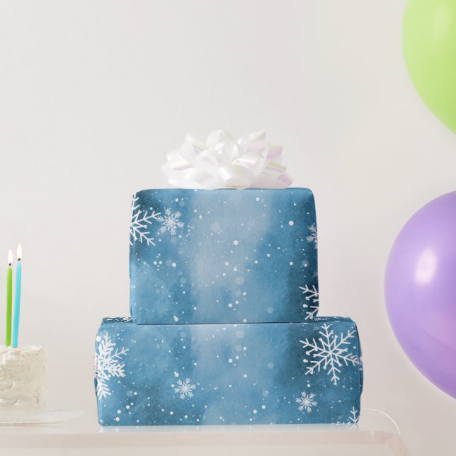 Papier Cadeau Nuit de Noël hivernale d'hiver (Cadeaux de fête)