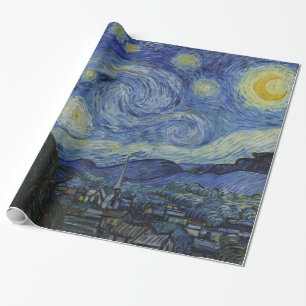Papier Cadeau Nuit de Starry Iconic Vincent van Gogh