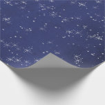 Papier Cadeau Nuit étoile bleu marine gris argent Confetti Deica<br><div class="desc">florenceK design Délicat bois starry papier d'emballage de la forêt.</div>
