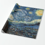 Papier Cadeau Nuit Van Gogh Starry<br><div class="desc">Vincent Van Gogh Starry nuit artwork vintage .. design emballage cadeau / emballage papier rouleau de Zazilicious</div>