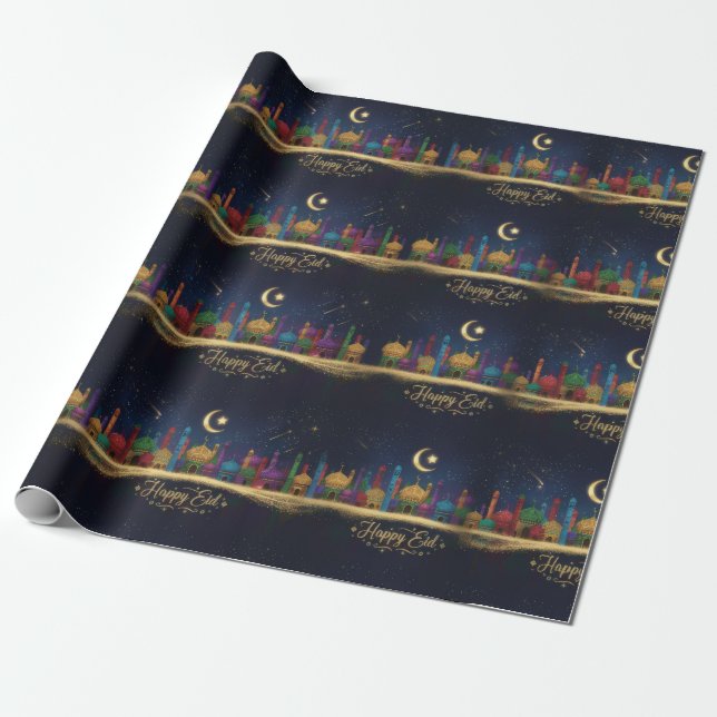 Papier Cadeau nuits étoilées Eid (Déroulé)