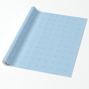 Papier Cadeau Numéro d'argent du 25e anniversaire en bleu