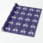 Papier Cadeau Numéros de polices cool personnalisés<br><div class="desc">Polices cool Numéros Cadeau personnalisé violet et blanc d'anniversaire ou d'anniversaire.</div>