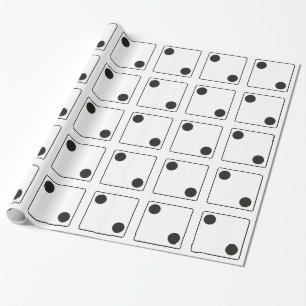 Papier Cadeau Numéros DICE des pips 2 + votre backgr.
