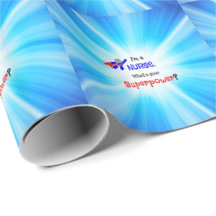 Papier Cadeau Nurse Superhero, Humour