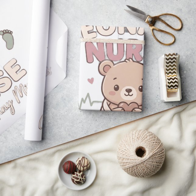 Papier Cadeau Nursery Ourson Mignon (Artisanat)