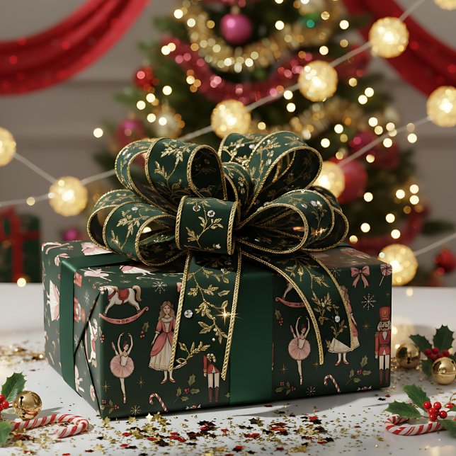 Papier Cadeau Nutcracker  Elegant Ballet Christmas (Créateur téléchargé)