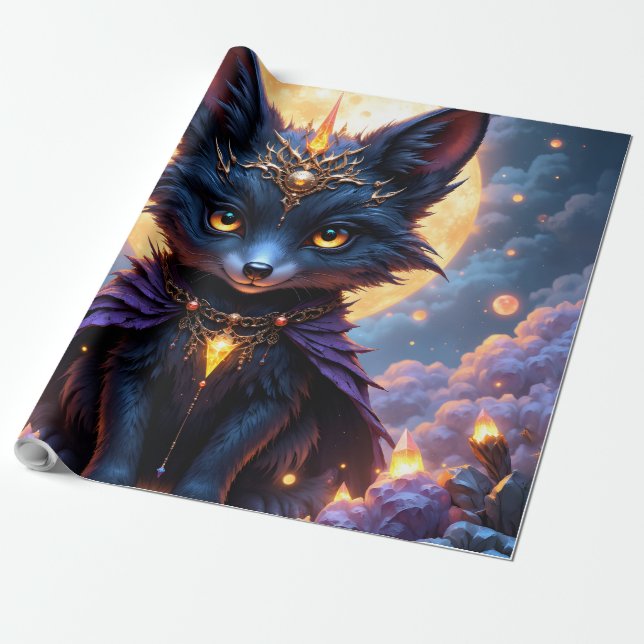 Papier Cadeau Nyx – Gardien du Clair de Lune.  (Déroulé)