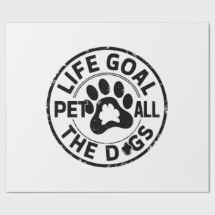 Papier Cadeau Objectif de vie Caresser Tous Les Chiens Copie Cop