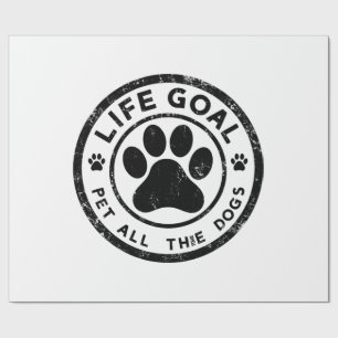 Papier Cadeau Objectif de vie Caresser Tous Les Chiens Copie Cop