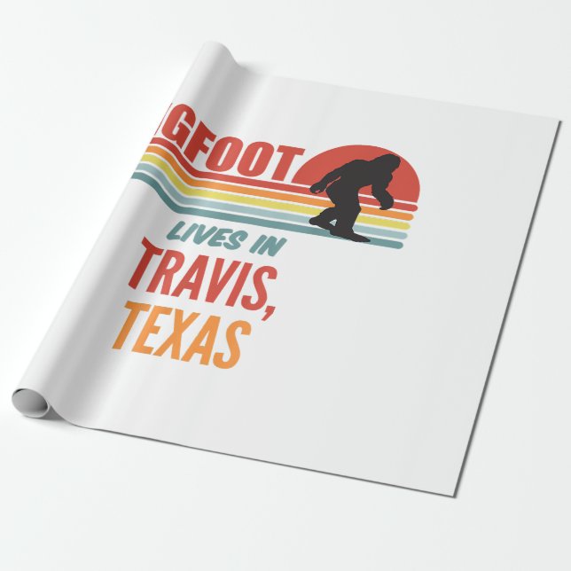Papier Cadeau Observation de Bigfoot à Travis Texas  (Déroulé)