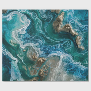 Papier Cadeau Océan bleu