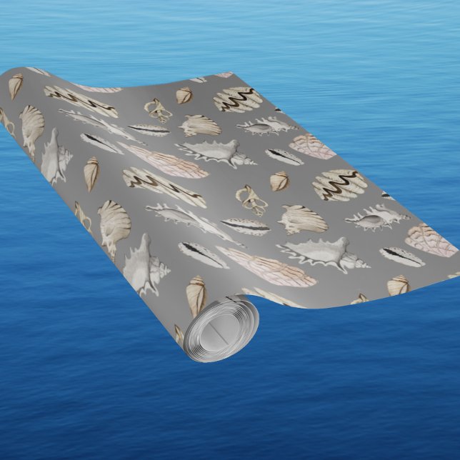 Papier Cadeau Océan Sea Shell Motif Crustaceancore (Créateur téléchargé)
