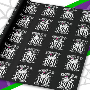 Papier Cadeau Octobre Mariage Anniversaire Funny 7e Anniversaire