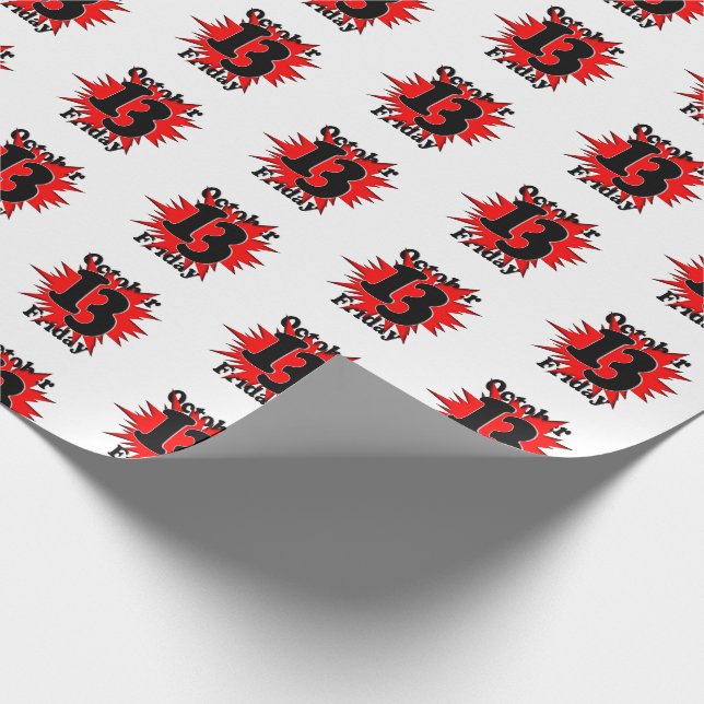 Papier Cadeau Octobre, vendredi 13 (Coin)