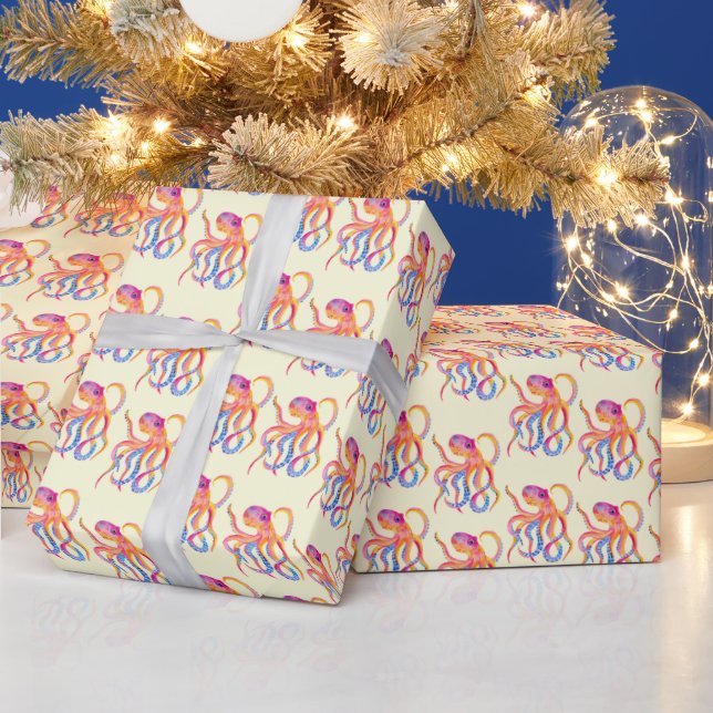 Papier Cadeau Octopus Bras Supplémentaires Pour Accrocher Whimsy (Vacances)