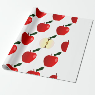 Papier Cadeau Odd One Out Seamless Red Apple Arrière - plan