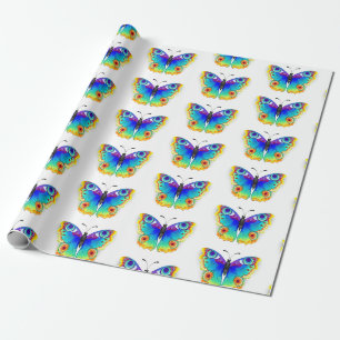 Papier Cadeau Oeil de paon arc-en-ciel