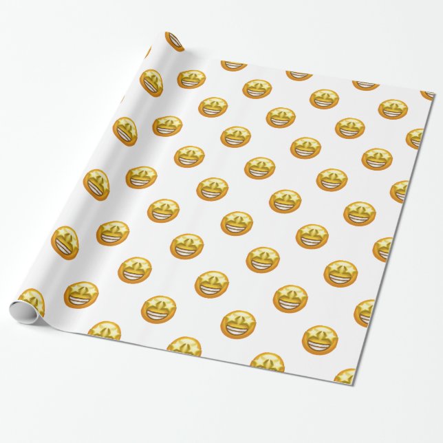 Papier Cadeau oeil étoile émoji (Déroulé)