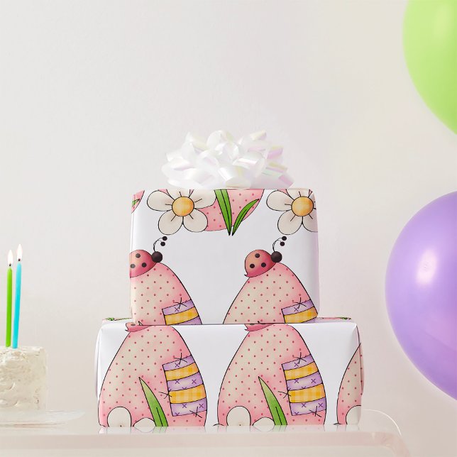 Papier Cadeau OEuf de Pâques Lady Bug (Créateur téléchargé)