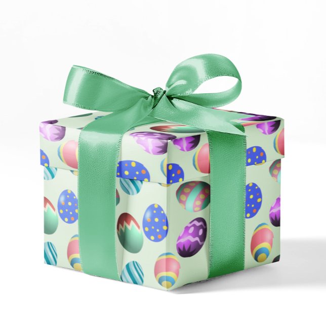 Papier Cadeau Oeuf de Pâques Vert Fête de Pâques Oeuf de Pâques  (Créateur téléchargé)