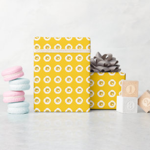 Papier Cadeau Oeufs caricaturés mignons Humours Pun alimentaire 