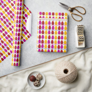 Papier Cadeau Oeufs colorés Joyeux Pâques
