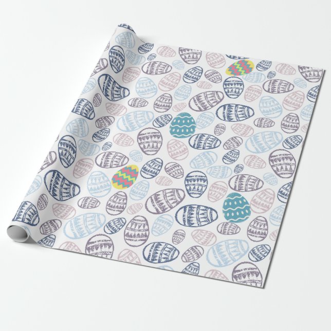 Papier Cadeau OEufs de Pâques (Déroulé)