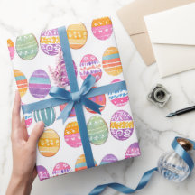 OEufs de Pâques colorés à motif joli