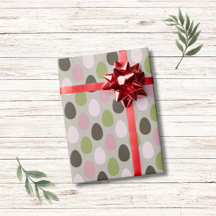 Papier Cadeau OEufs de Pâques couleurs rétro motif