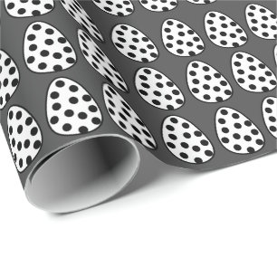 Papier Cadeau Oeufs de Pâques Polka Dot Joyeux Motif de Pâques