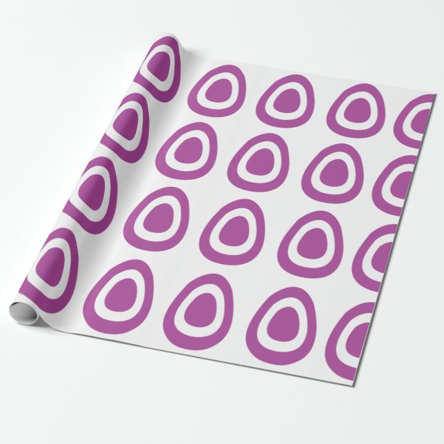 Papier Cadeau Œufs de Pâques violets (Déroulé)