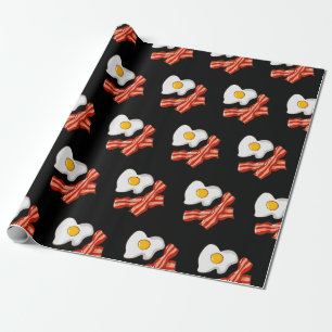 Papier Cadeau Œufs Frits Bacon Petit Déjeuner Amateurs Foodie Ju