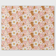 Œufs roses mignons Donuts Bacon Sans couture