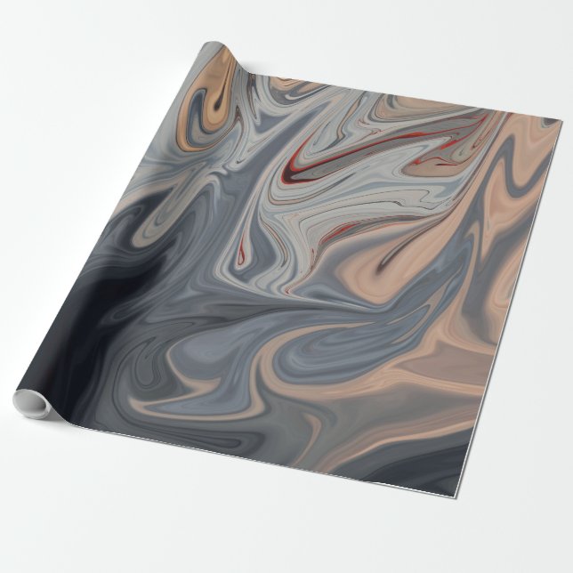 Papier Cadeau OEuvre Abstraite | Meilleur art moderne (Déroulé)