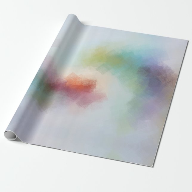 Papier Cadeau Oeuvre Abstraite moderne Design coloré élégant (Déroulé)