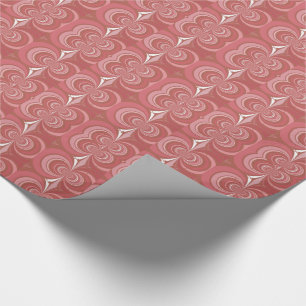 Papier Cadeau Œuvre d'art fractale abstraite rouge