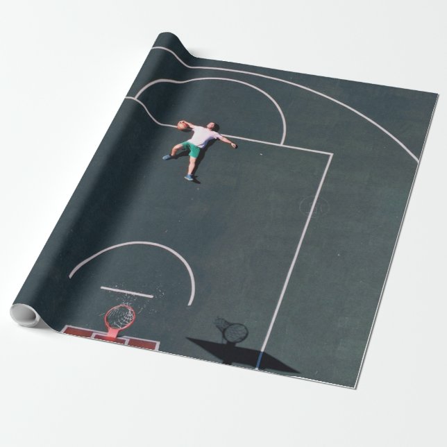Papier Cadeau Oeuvre de basket-ball (Déroulé)