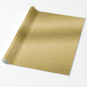 Papier Cadeau Oeuvre élégante Brossé Gold Look