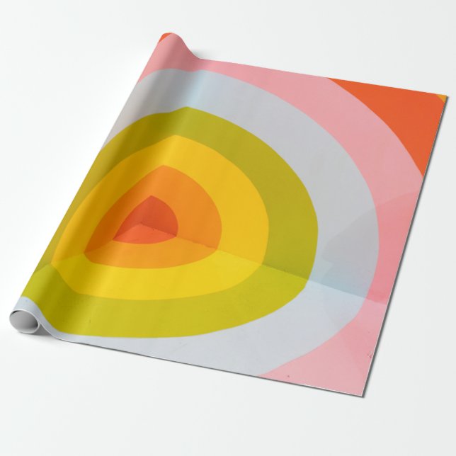 Papier Cadeau OEuvre murale multicolore (Déroulé)