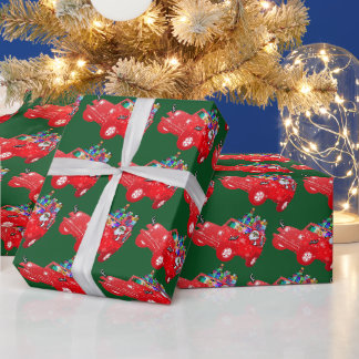 Papier Cadeau Off Road Santa Wrapping Paper