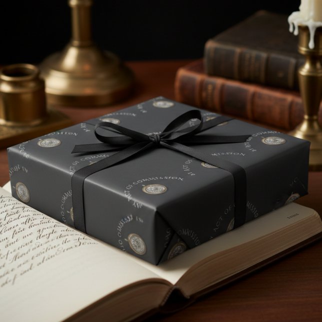 Papier cadeau officiel de la loi de la commission  (Créateur téléchargé)