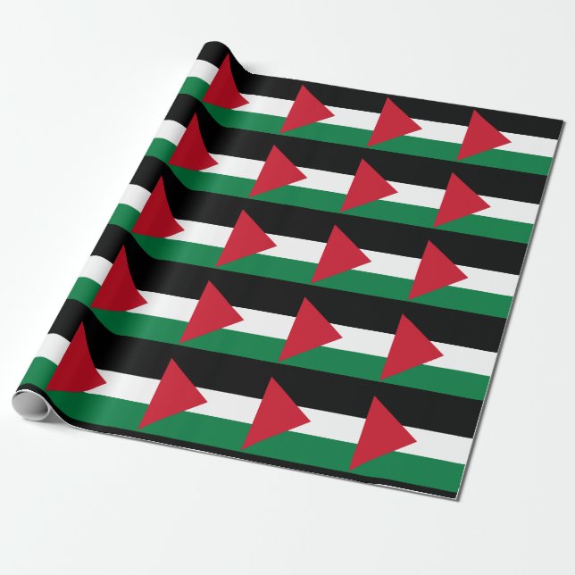 Papier Cadeau officiellement le drapeau de l'État de Palestine (Déroulé)