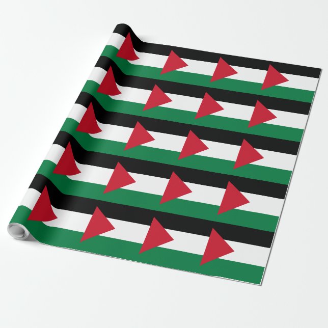 Papier Cadeau officiellement le drapeau de l'État de Palestine (Déroulé)