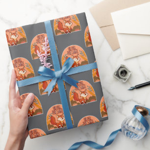 Papier Cadeau Oh Mon Dieu Renard Mignon et Drôle