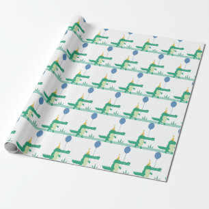 Papier Cadeau Oh Snap mignon Alligator Anniversaire de enfant Pa