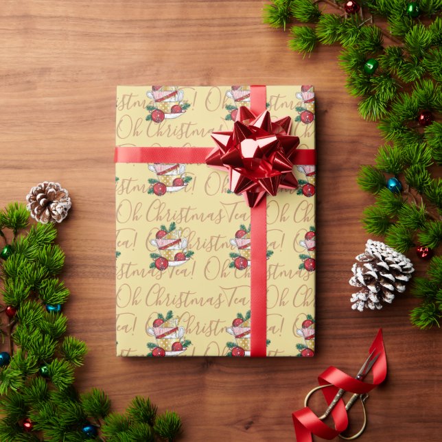 Papier Cadeau Oh Thé de Noël ! (Cadeau de vacances)