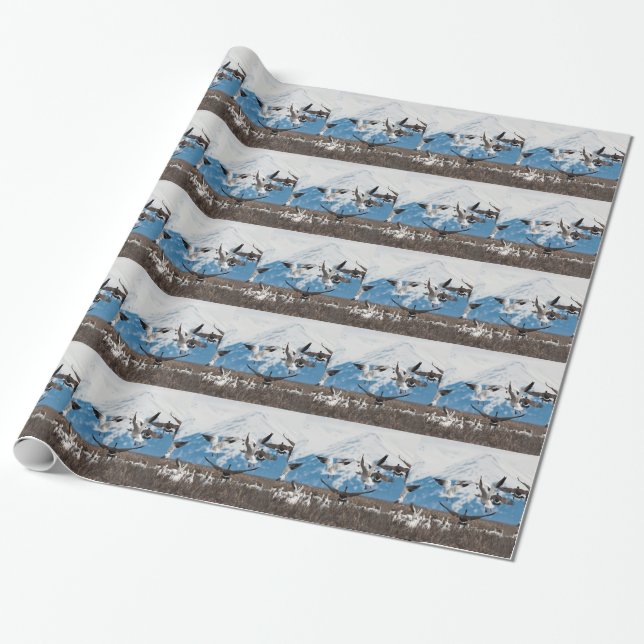Papier Cadeau Oies éparses (Déroulé)