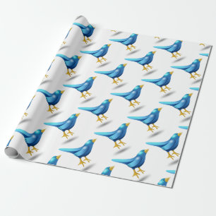 Papier Cadeau Oiseau bleu