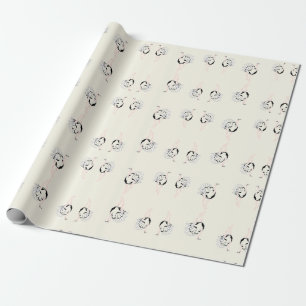 Papier Cadeau oiseau d'autruche brun